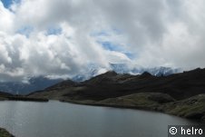 bergsee,wolken