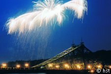 feuerwerk,blaues wunder