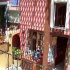 haus,rosa,schatten